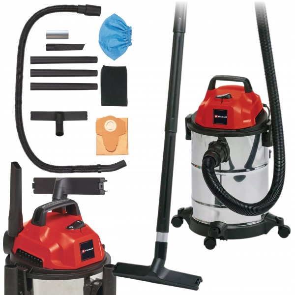 ODKURZACZ WARSZTATOWY 1250W ZBIORNIK 20 L +AKCESORIA TH-VC 1820 S EINHELL