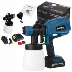 AGREGAT MALARSKI PISTOLET NATRYSKOWY AKUMULATOROWY 21V DO MALOWANIA 800ml