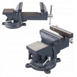 SOLIDNE ŻELIWNE STALOWE IMADŁO ŚLUSARSKIE 150 MM OBROTOWE Z KOWADŁEM 360