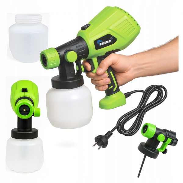 AGREGAT MALARSKI PISTOLET LAKIERNICZY NATRYSKOWY do MALOWANIA ŚCIAN 800ml