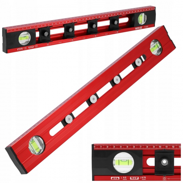 YATO POZIOMNICA 450 mm 2 LIBELLE DLA ELEKTRYKÓW ALUMINIUM YT-30328 YATO POZIOMNICA 450 mm 2 LIBELLE DLA ELEKTRYKÓW ALUMINIUM YT-30328