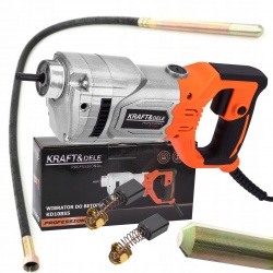 KRAFT&DELE WIBRATOR DO BETONU 1300W 4000rpm 230V + WĄŻ BUŁAWA 2M 30mm
