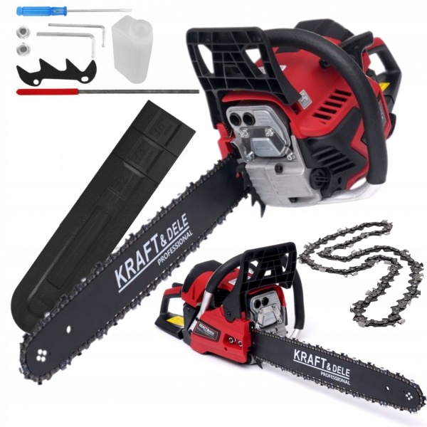 KRAFT&DELE UNIWERSALNA PIŁA PILARKA ŁAŃCUCHOWA SPALINOWA 5,3 KM 45CM KD5016 KRAFT&DELE UNIWERSALNA PIŁA PILARKA ŁAŃCUCHOWA SPALINOWA 5,3 KM 45CM KD5016