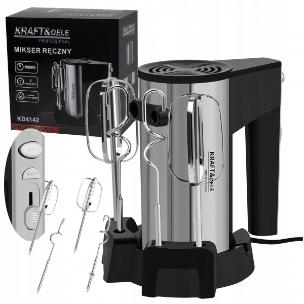 MIKSER RĘCZNY KUCHENNY 1000W SOLIDNY 5 POZIOMÓW + TURBO WYMIENNE ŁOPATKI MIKSER RĘCZNY KUCHENNY 1000W SOLIDNY 5 POZIOMÓW + TURBO WYMIENNE ŁOPATKI
