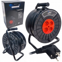 PRZEDŁUŻACZ BĘBNOWY BUDOWLANY DO OGRODU 25M 3x2,5 KABEL LISTWA NA BĘBNIE CE