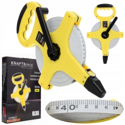 KRAFT&DELE TAŚMA MIERNICZA MIARA ZWIJANA FIBERGLASS METRÓWKA 50m