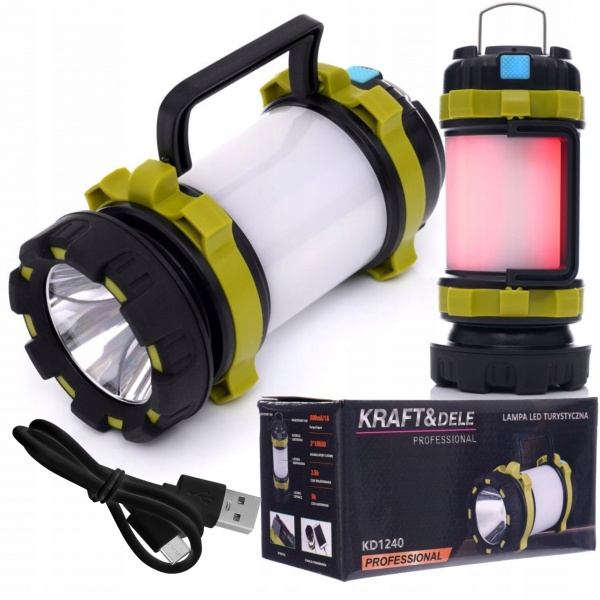 KRAFT&DELE LAMPA TURYSTYCZNA BIWAKOWA POD NAMIOT KEMPING 3W1 T6 LED KD1240 KRAFT&DELE LAMPA TURYSTYCZNA BIWAKOWA POD NAMIOT KEMPING 3W1 T6 LED KD1240