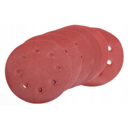 POWERMAT PAPIER ŚCIERNY KRĄŻEK DO SZLIFIERKI 190MM RZEP 80 PM0524 P80 10SZT