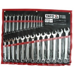 YATO ZESTAW KLUCZY PŁACHTA KLUCZE PŁASKO-OCZKOWE 6-32mm 25szt YT-0365