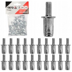 YATO NITOTRZPIENIE ALUMINIOWE NITOŚRUBY M6 20 SZT. DO NITOWNICY YT-36202