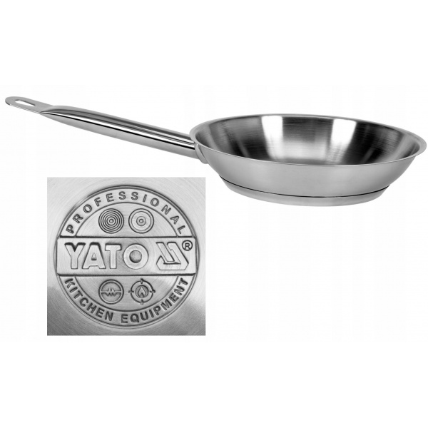 YATO PATELNIA GASTRONOMICZNA STALNIERDZEWNA 20CM INDUKCJA GAZ PRĄD YG-00100 YATO PATELNIA GASTRONOMICZNA STALNIERDZEWNA 20CM INDUKCJA GAZ PRĄD YG-00100