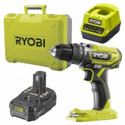 RYOBI WIERTARKA WKRĘTARKA UDAROWA R18PD2-120B 18V 50Nm 2Ah ONE+ WALIZKA