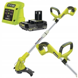 RYOBI PODKASZARKA AKUMULATOROWA 30cm 18V ONE+ KOSA DO TRAWY +2Ah WYKASZARKA