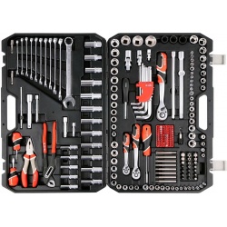 YATO ZESTAW XXL 225el KLUCZE NASADOWE 1/4" 3/8" 1/2" NASADKI PŁASKIE TORX