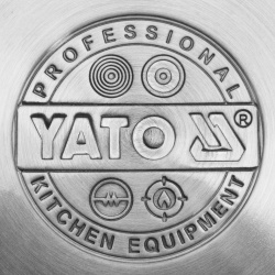 YATO PATELNIA GASTRONOMICZNA STALNIERDZEWNA 20CM INDUKCJA GAZ PRĄD YG-00100