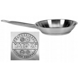 YATO PATELNIA GASTRONOMICZNA STALNIERDZEWNA 20CM INDUKCJA GAZ PRĄD YG-00100