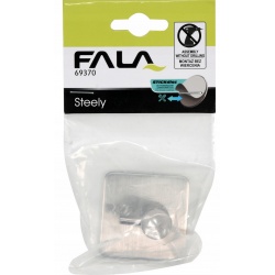 FALA WIESZAK POJEDYNCZY HACZYK STEELY Z TAŚMĄ 3M SREBRNY INOX 45x45 69370