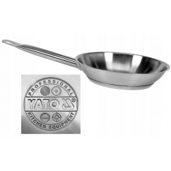 YATO PATELNIA GASTRONOMICZNA STALNIERDZEWNA 20CM INDUKCJA GAZ PRĄD YG-00100