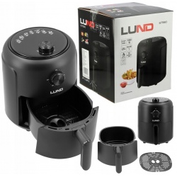 FRYTKOWNICA BEZTŁUSZCZOWA AIR FRYER FRYTOWNICA 1000W 2,6L CZARNA LUND 67560