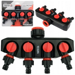 YATO ROZDZIELACZ PRAKTYCZNE PRZYŁĄCZE KRANOWE Z 4WYJŚCIAMI 3/4"-1" YT-89103