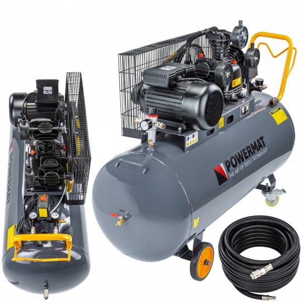 POWERMAT KOMPRESOR BEZOLEJOWY 200L ZBIORNIK 8 BAR + WĄŻ PM-KO-200T-230V POWERMAT KOMPRESOR BEZOLEJOWY 200L ZBIORNIK 8 BAR + WĄŻ PM-KO-200T-230V