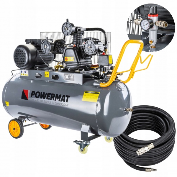 POWERMAT KOMPRESOR OLEJOWY 4KM 150L 650L/MIN 8BAR +WĄŻ 15M PM-KO-150T-230V POWERMAT KOMPRESOR OLEJOWY 4KM 150L 650L/MIN 8BAR +WĄŻ 15M PM-KO-150T-230V