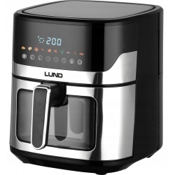FRYTKOWNICA BEZTŁUSZCZOWA AIR FRYER FRYTOWNICA 1600W 6,5L CZARNA LUND 67562