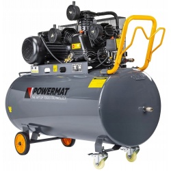 POWERMAT KOMPRESOR BEZOLEJOWY 200L ZBIORNIK 8 BAR + WĄŻ PM-KO-200T-230V