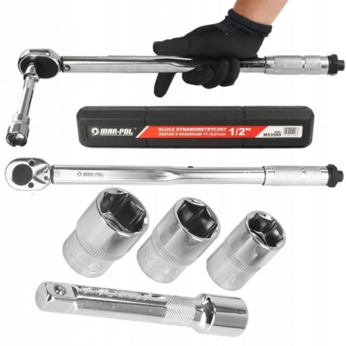 KLUCZ DYNAMOMETRYCZNY 1/2' 28-210NM DO KÓŁ I NASADKI 17,19,21 M53589