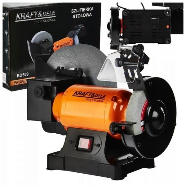 SZLIFIERKA STOŁOWA WIELOFUNKCYJNA 2X KAMIEŃ SUCHO MOKRO 1800W 230V KD569
