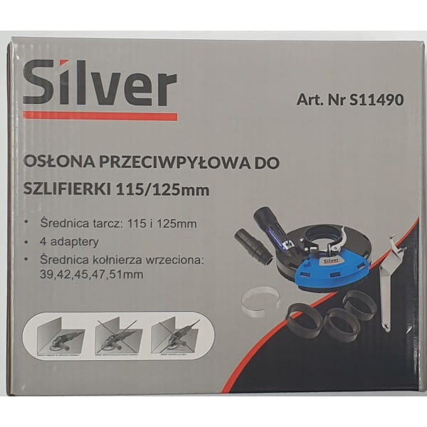 OSŁONA ODSYSAJĄCA NA SZLIFIERKĘ KĄTOWĄ 115 125MM DO ODPYLANIA PRZECIWPYŁOWA