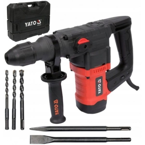 YATO MŁOT UDAROWY MŁOTOWIERTARKA SDS PLUS 1100W 4,5J 3 FUNKCJE + DŁUTA