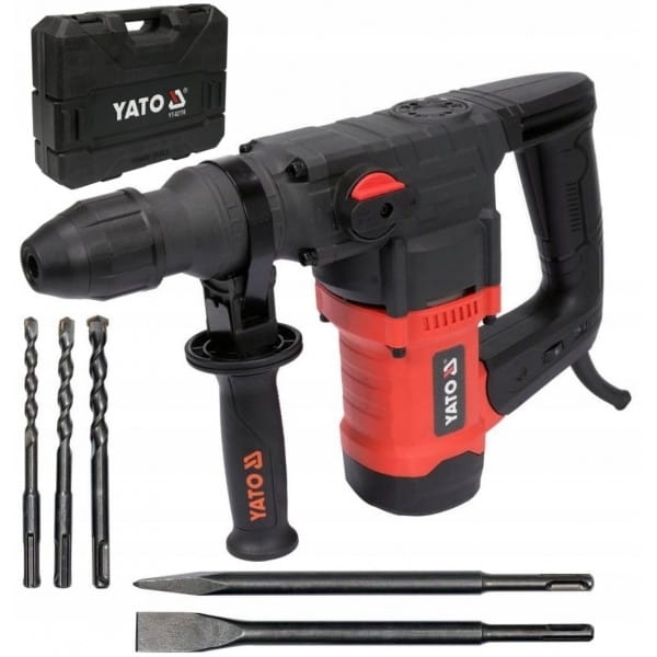 YATO MŁOT UDAROWY MŁOTOWIERTARKA SDS PLUS 1100W 4,5J 3 FUNKCJE + DŁUTA