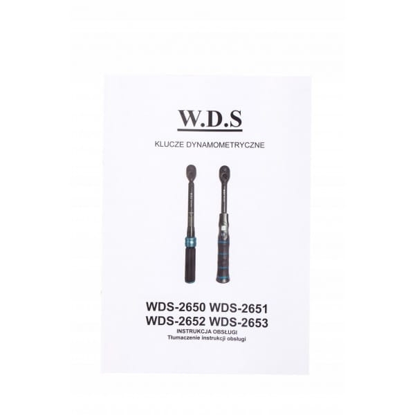 KLUCZ DYNAMOMETRYCZNY 1/2" 10-60NM 310MM WALZIKA WDS2651 CERTYFIKAT 72-Z