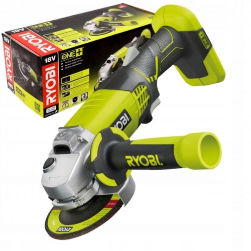 RYOBI SZLIFIERKA KĄTOWA AKUMULATOROWA BEZNARZĘDZIOWA REGULACJA R18AG-0 115M