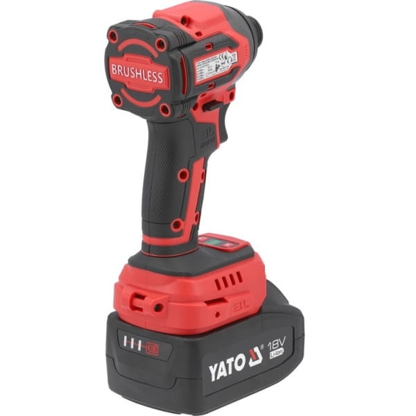 YATO ZAKRĘTARKA UDAROWA AKUMULATOROWA BEZSZCZOTKOWA 18V 4,0AH 230NM 1/4''
