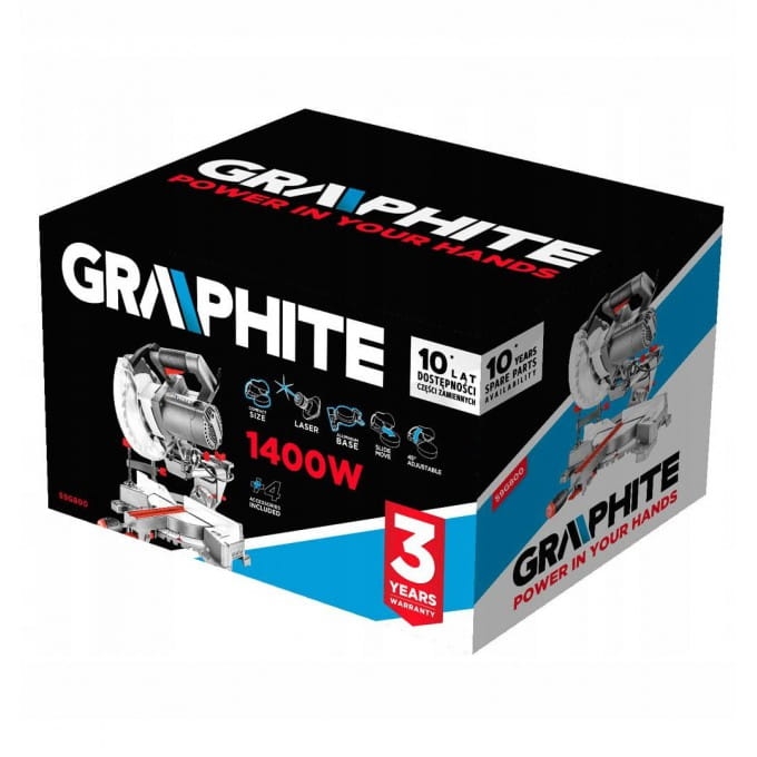 PIŁA UKOSOWA UKOŚNICA 1400W 185x16mm GRAPHITE