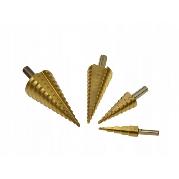 ZESTAW WIERTŁO STOPNIOWE STOŻKOWE TYTAN 4-39mm 4el
