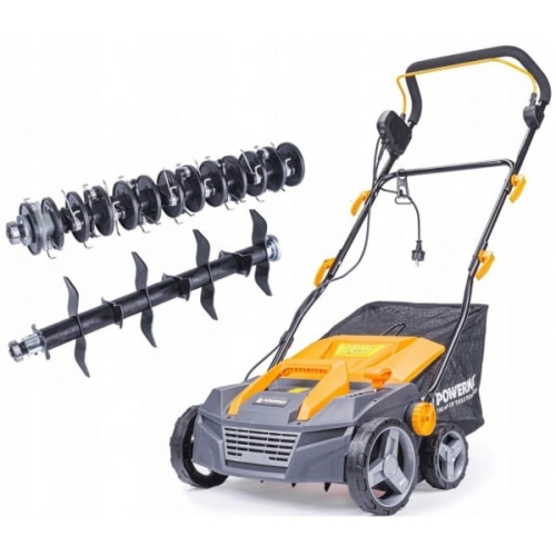 AERATOR WERTYKULATOR ELEKTRYCZNY Z KOSZEM 3W1 2550W WERTYKULACJA 38CM MOCNY