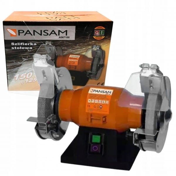 PANSAM SZLIFIERKA STOŁOWA DWUTARCZOWA A067100 150W 125X16MM PRACA NA SUCHO