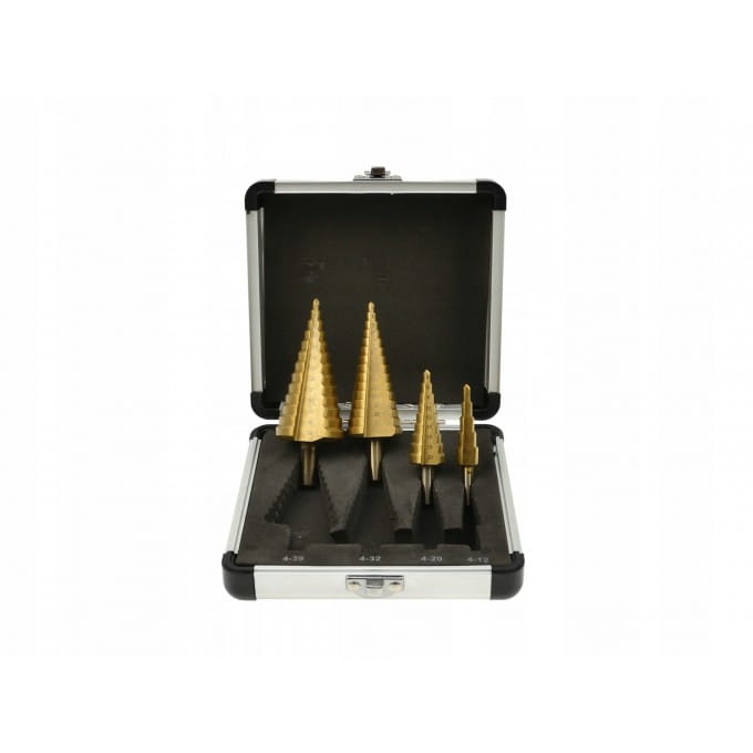 ZESTAW WIERTŁO STOPNIOWE STOŻKOWE TYTAN 4-39mm 4el