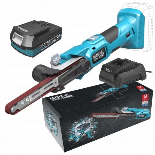 DEDRA DED6917 PILNIK TAŚMOWY SZLIFIERKA AKUMULATOROWA 457MM X 13MM 18V +2AH