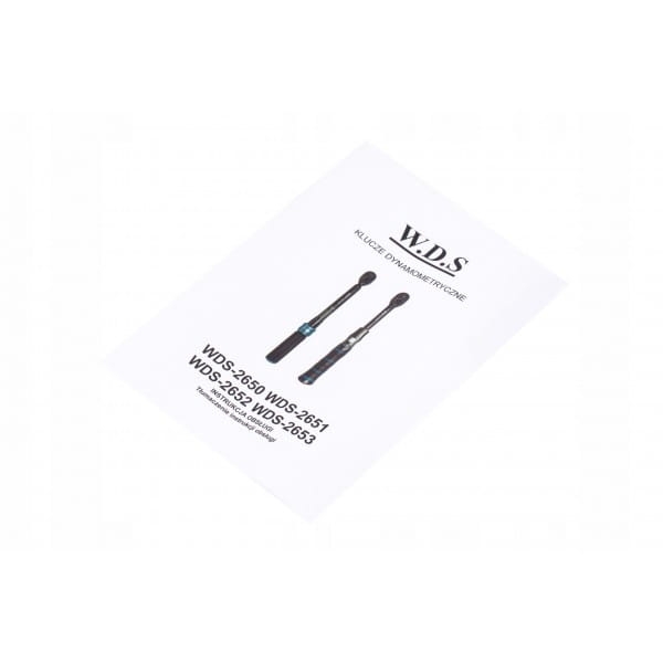 KLUCZ DYNAMOMETRYCZNY 1/2" 10-60NM 310MM WALZIKA WDS2653 CERTYFIKAT 72-Z