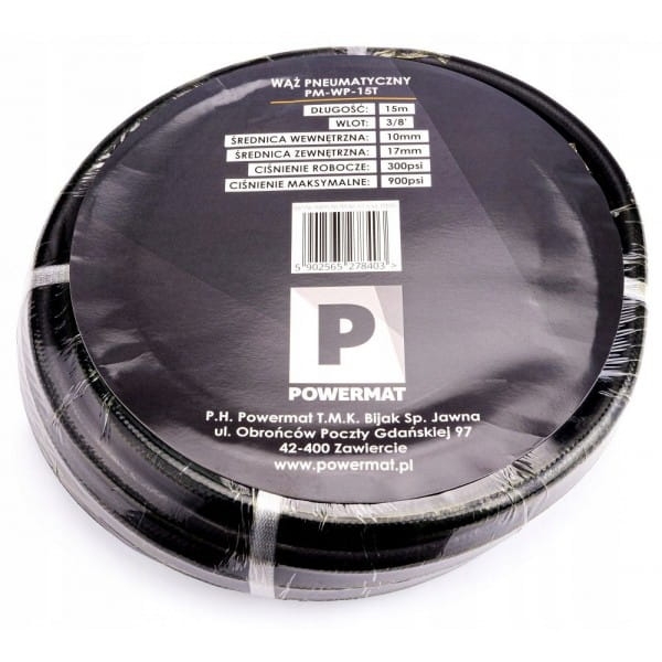 POWERMAT WĄŻ PNEUMATYCZNY 10 X 17 MM / 15M 20BAR PM-WP-15T
