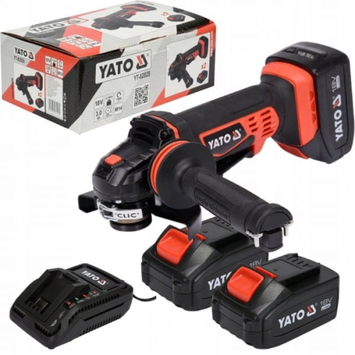 SZLIFIERKA KĄTOWA AKUM 125 YATO 18V YT-82828 2X3AH