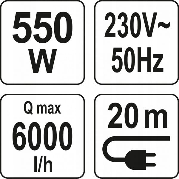 YATO POMPA GŁĘBINOWA DO STUDNI DO WODY CZYSTEJ 550W 80M YT-85301