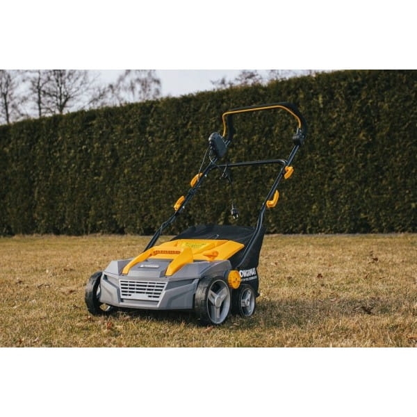 AERATOR WERTYKULATOR ELEKTRYCZNY Z KOSZEM 3W1 2550W WERTYKULACJA 38CM MOCNY