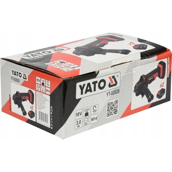 SZLIFIERKA KĄTOWA AKUM 125 YATO 18V YT-82828 2X3AH