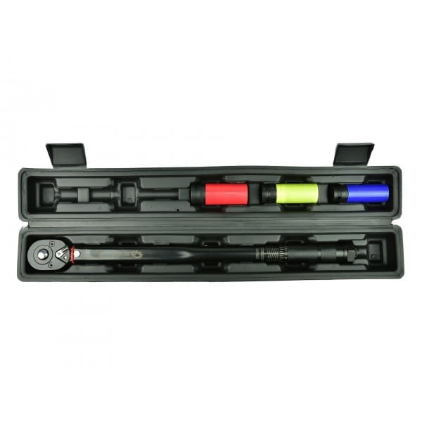 GEKO KLUCZ DYNAMOMETRYCZNY 1/2" 28-210NM + NASADKI ALU 3EL. BLACK HD G10068