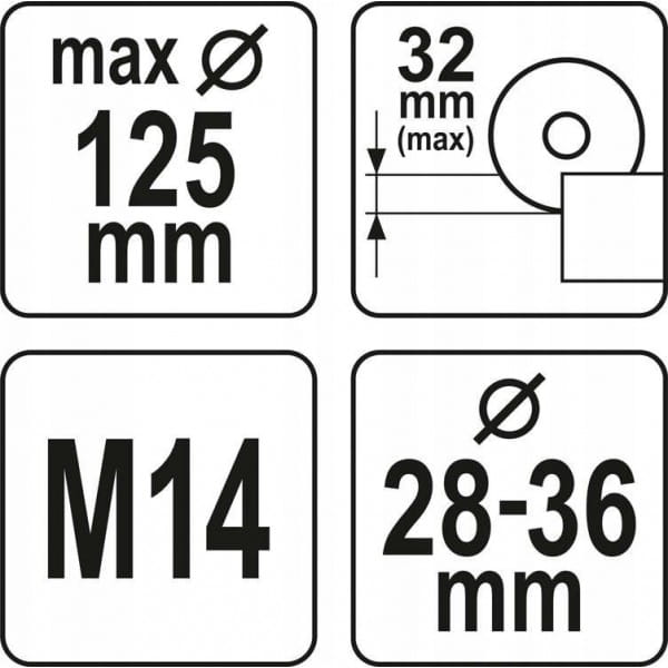 YATO OSŁONA PRZECIWPYŁOWA Z ODSYSANIEM PYŁU DO CIĘCIA SZLIFIERKĄ 125MM